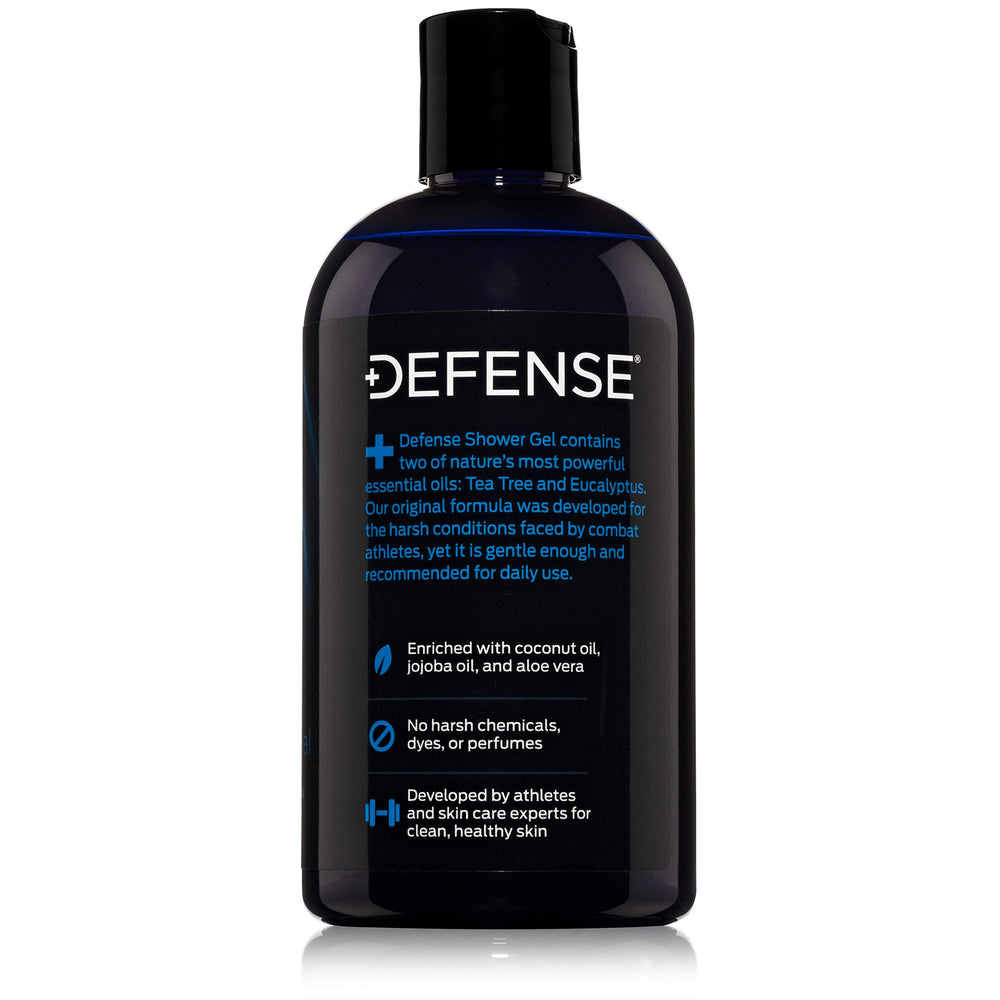 Defense Soap Tea Tree Body Wash natural ingredients highlight fragrance-free formula