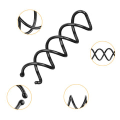DEFUTAY pinzas espiral negro con cierre seguro para fijar looks.