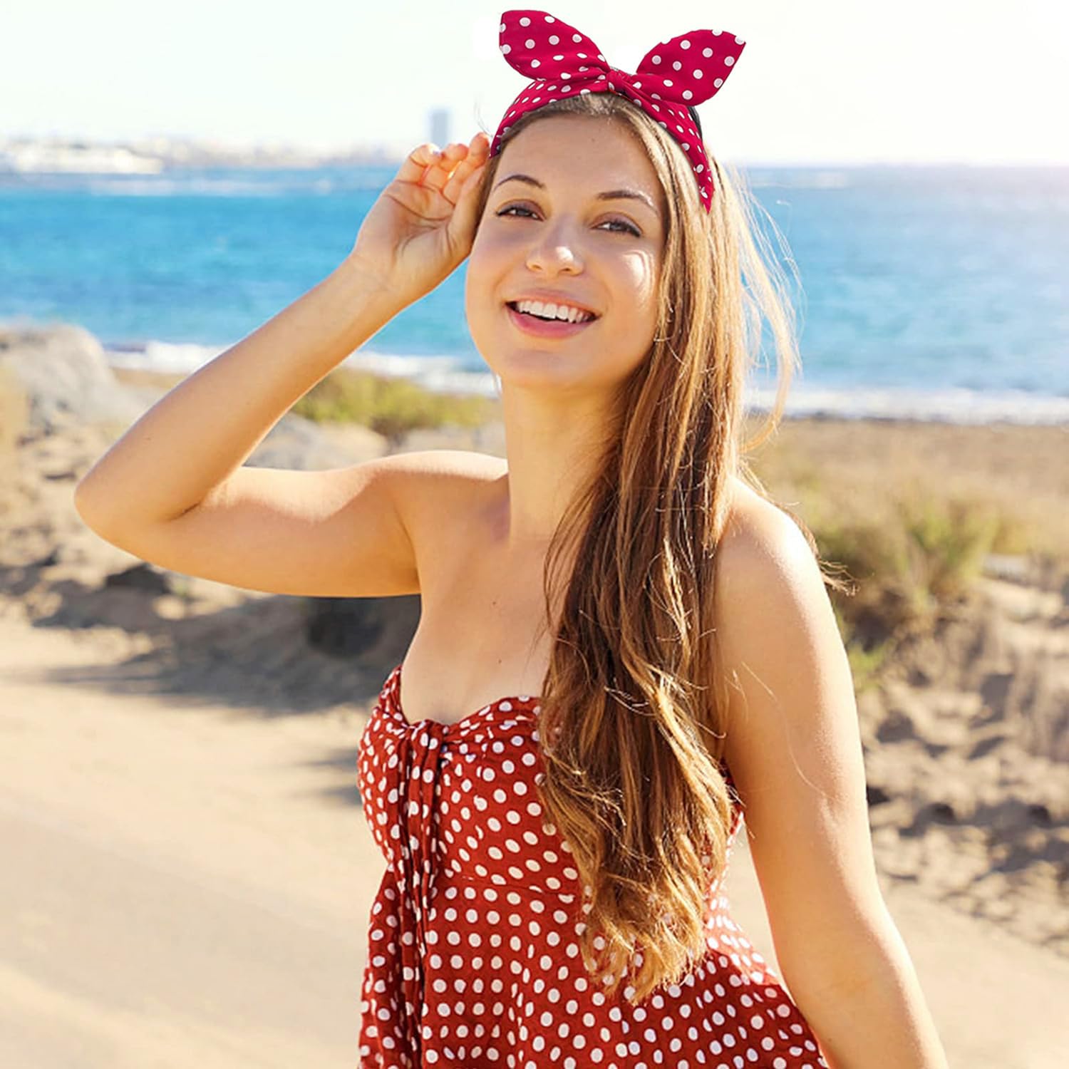 Deghew vintage dot headband adds timeless flair to outfits