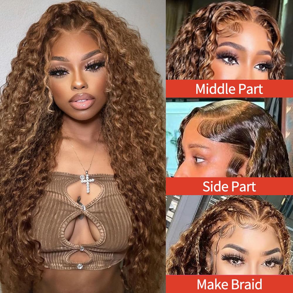 DegHyth HD transparent lace front wig delivers a light, nearly invisible hairline.