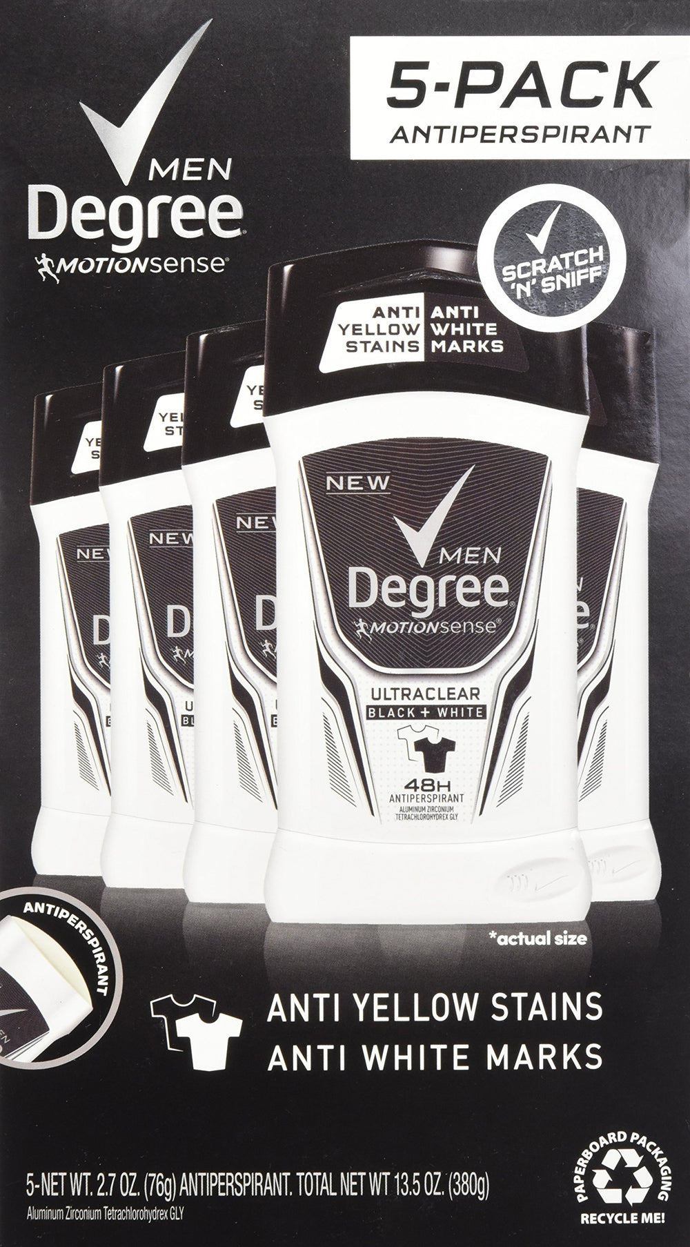 Degree Adrenaline Series antiperspirant pack front view for daily protection