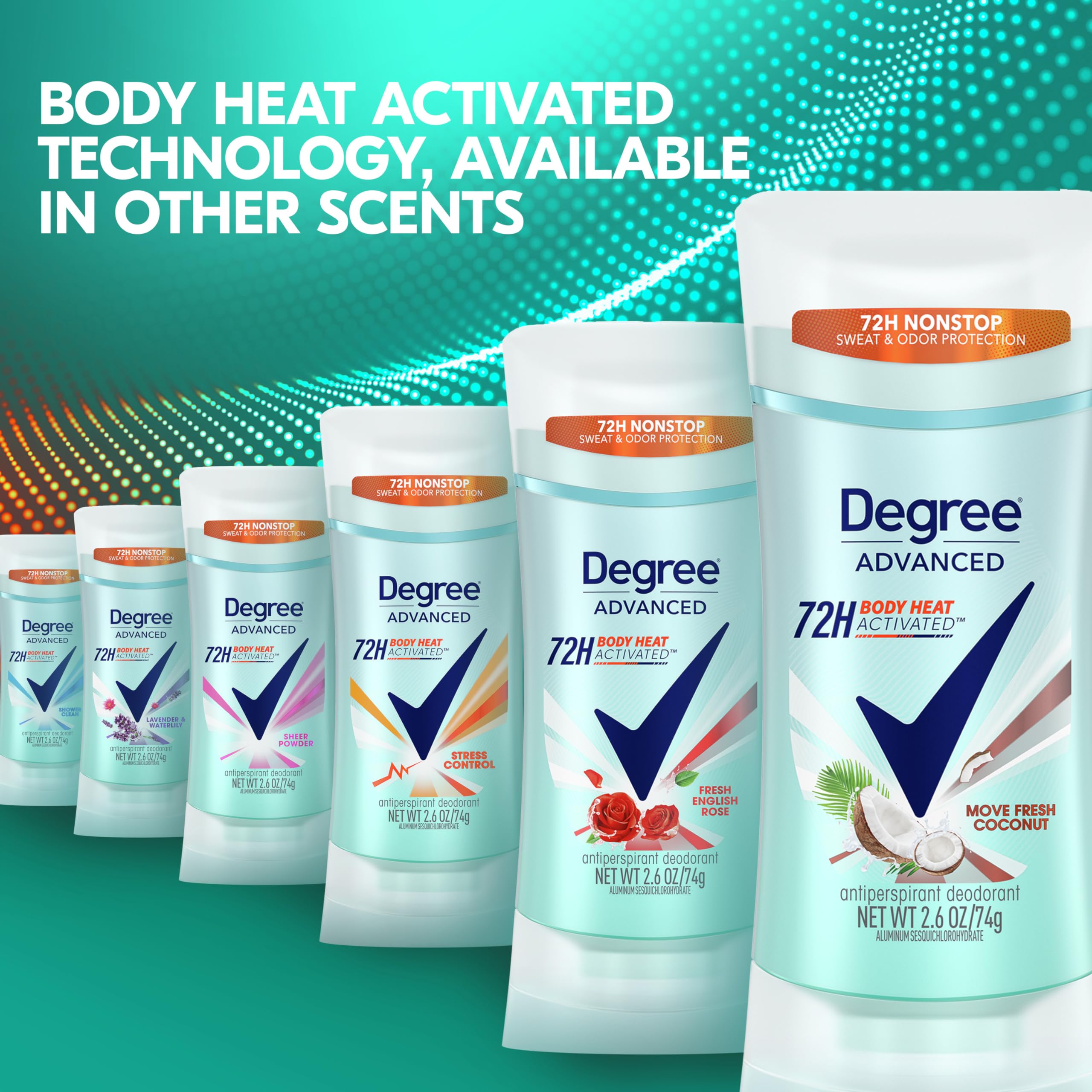 Sensación fresca y seca durante todo el día con Degree Advanced.