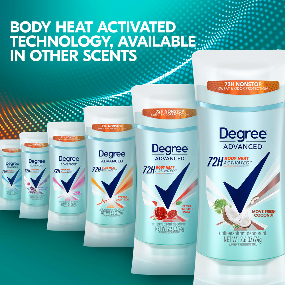 Sensación fresca y seca durante todo el día con Degree Advanced.