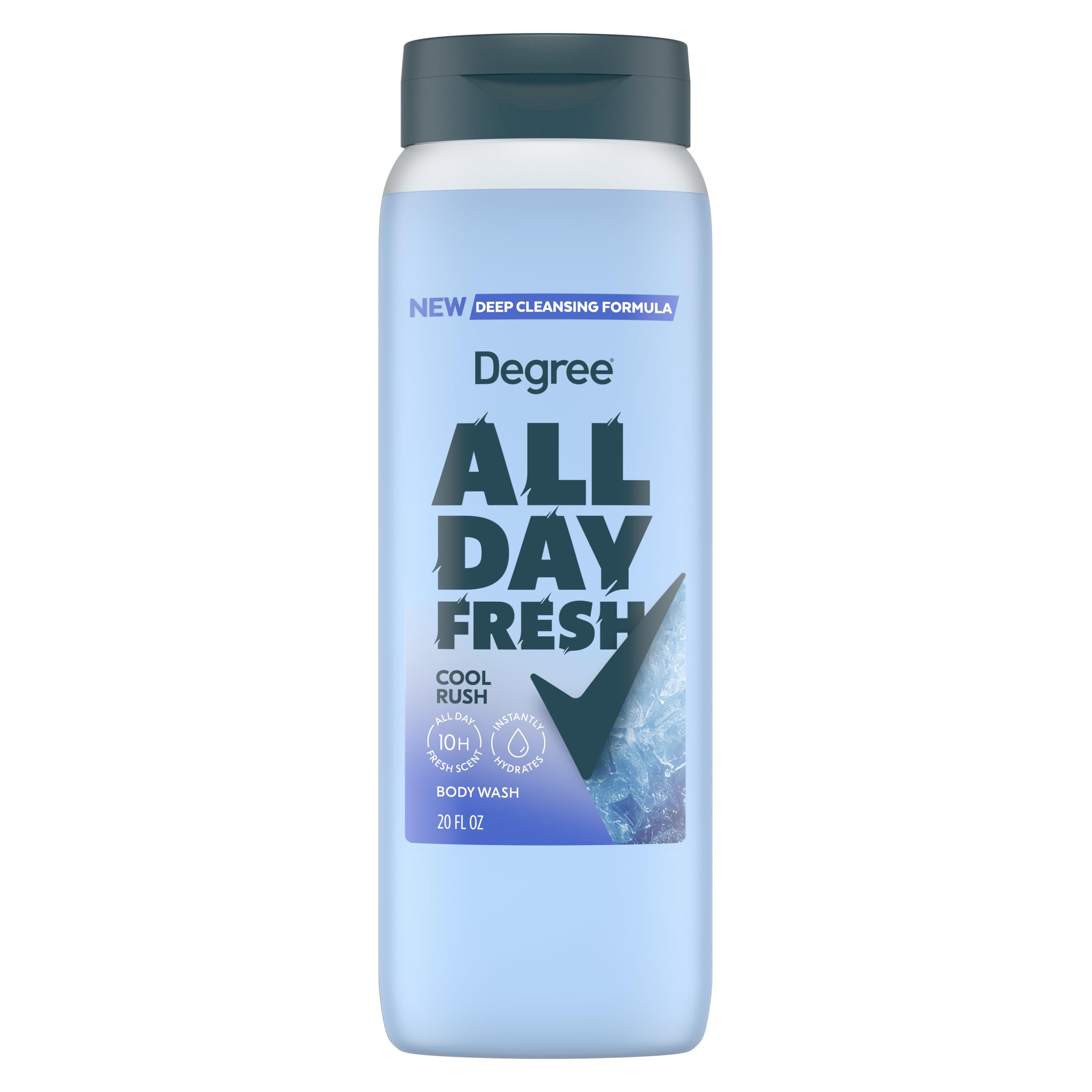 Degree All Day Fresh Cool Rush bottle for a refreshing post-workout cleanse