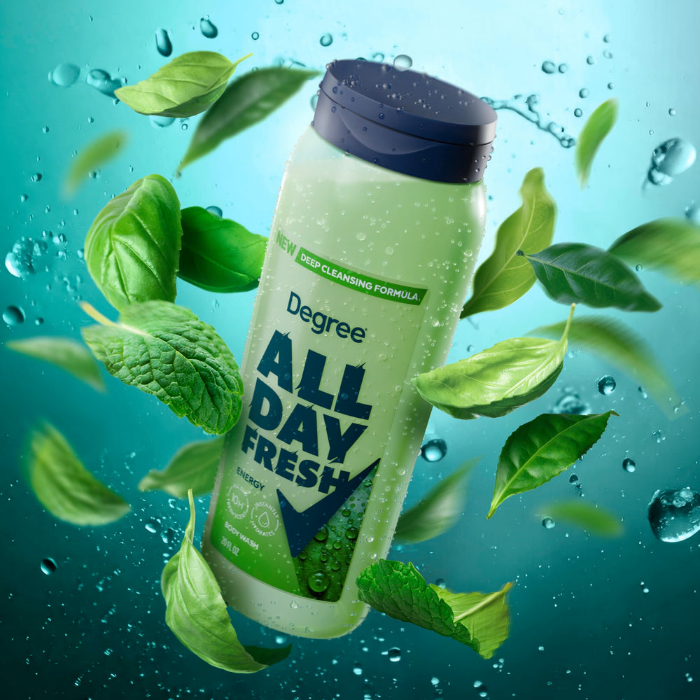 Degree All Day Fresh, complemento de rutina de baño junto al desodorante Degree