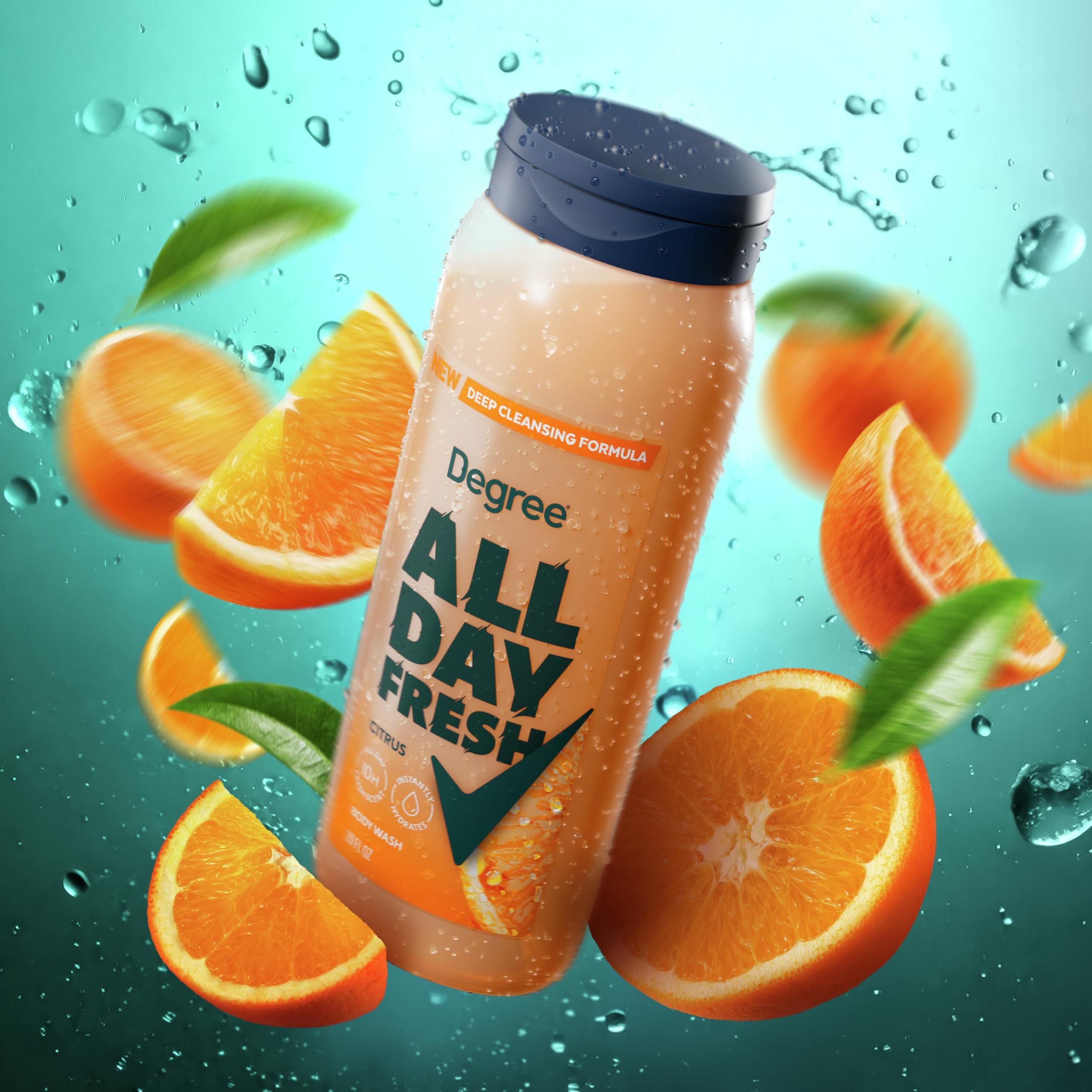 Swatch of Degree All Day Fresh citrus fragrance and energy-boosting aroma