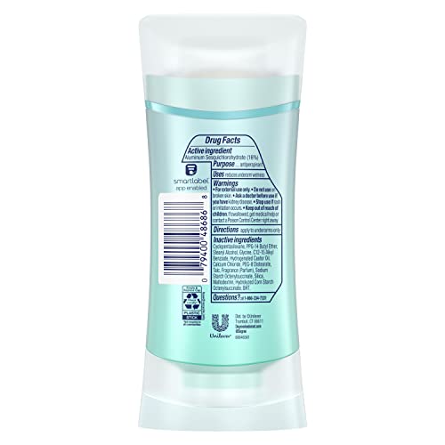 Degree antiperspirant being swiped for protection during activity.