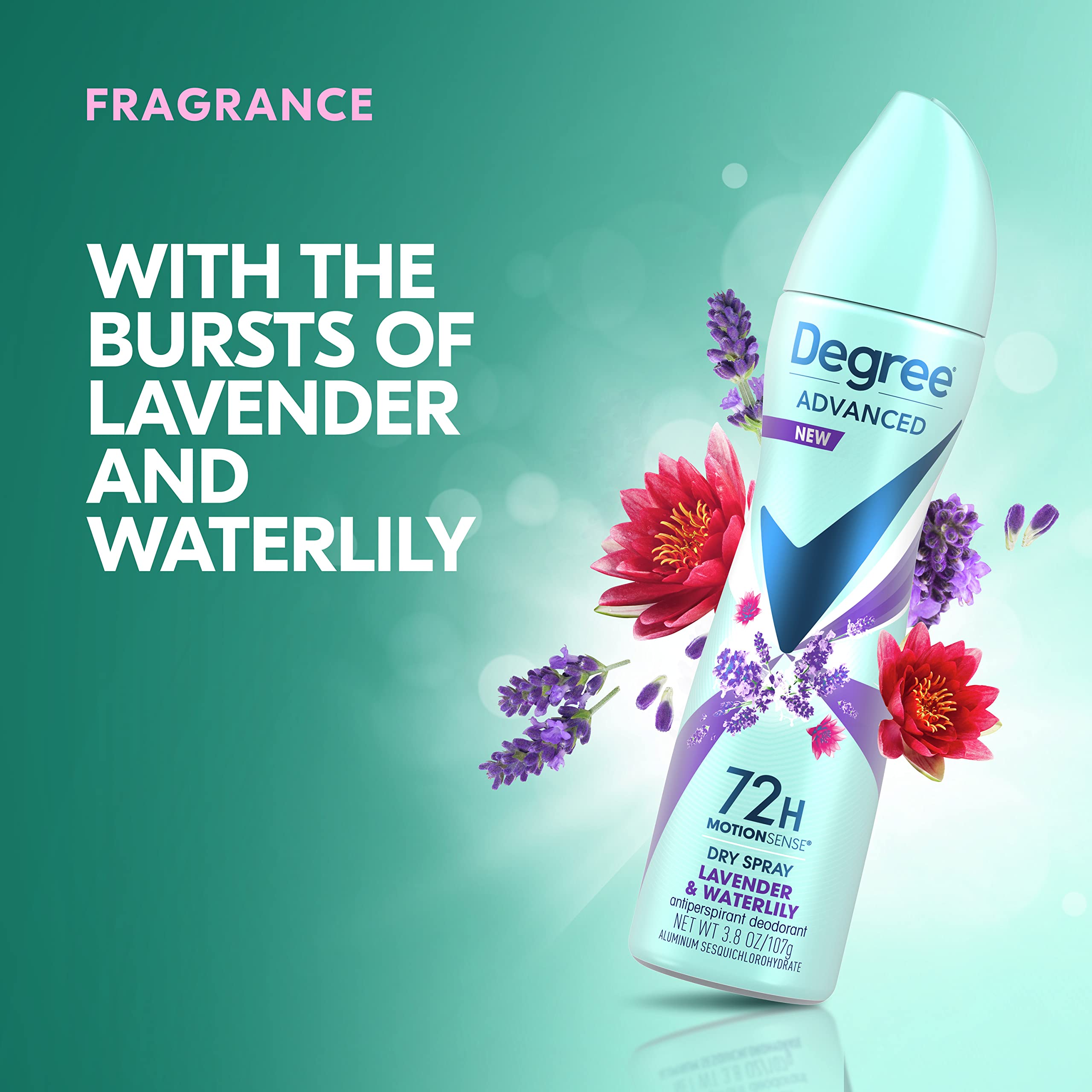 Degree aroma floral lavanda y lirio de agua para una sensación suave