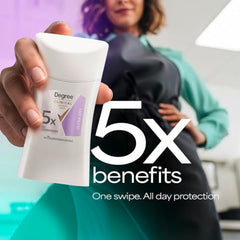 Degree Clinical Strength 96 horas de protección, manteniéndote seca y fresca todo el día.