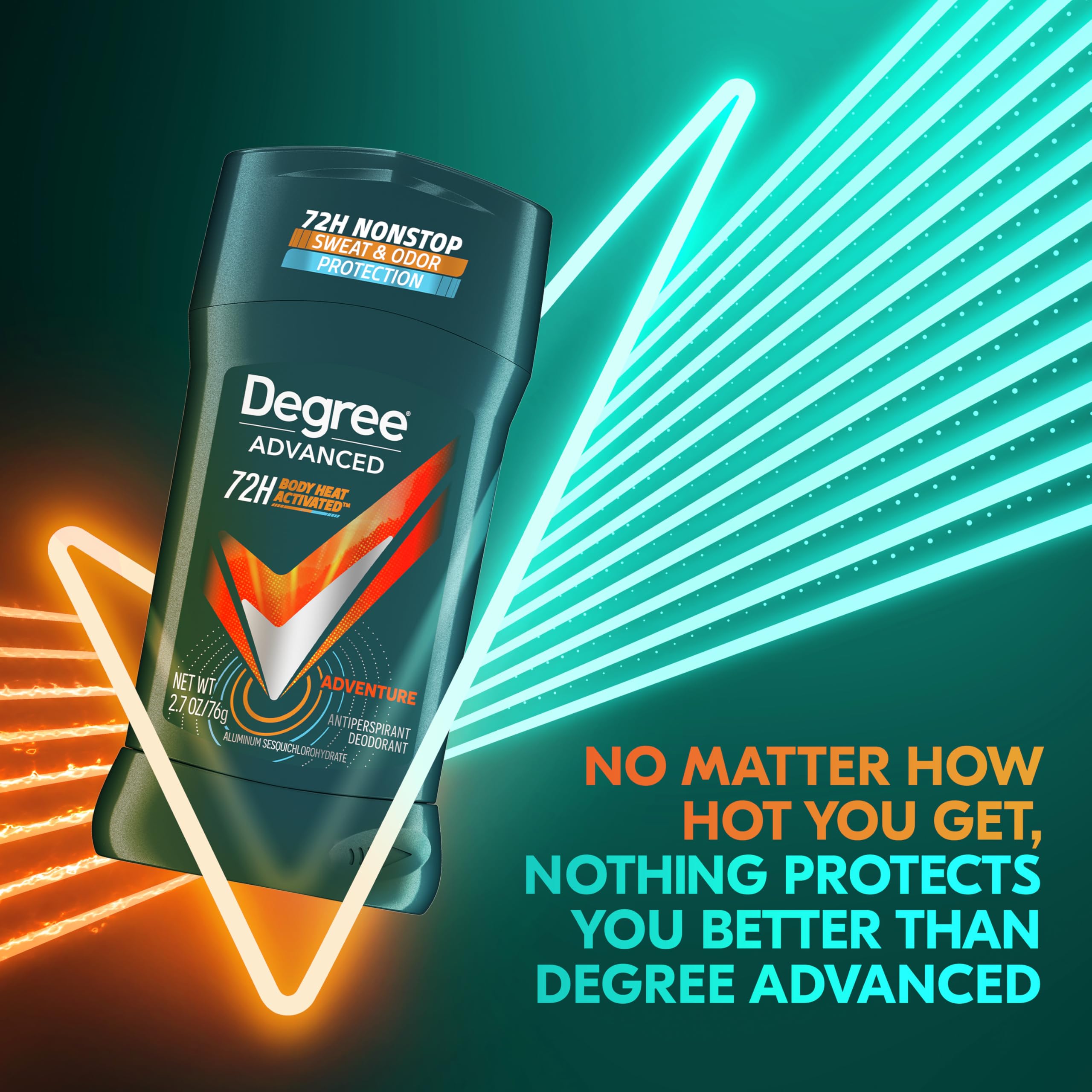 Fragancia ártica de Degree Cool Rush, sensación fresca todo el día.