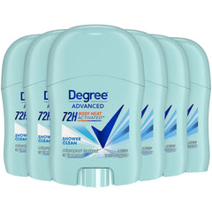 Degree Shower Clean, empaque frontal, protección diaria para días activos.