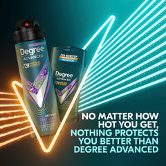 Aplicación instantánea y seca: Degree Hombre spray antitranspirante.