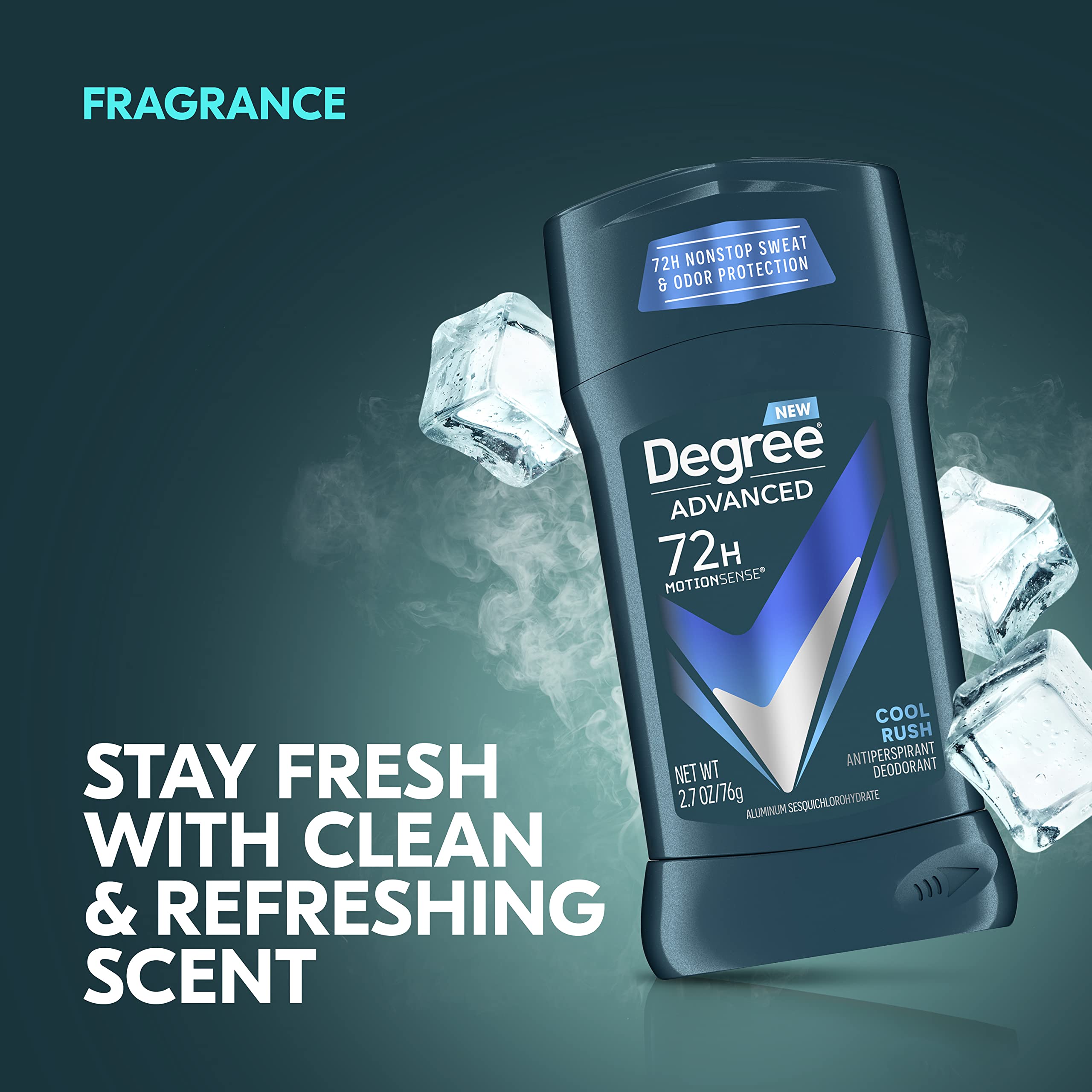 Degree Men: aroma fresco y crujiente para dias activos.