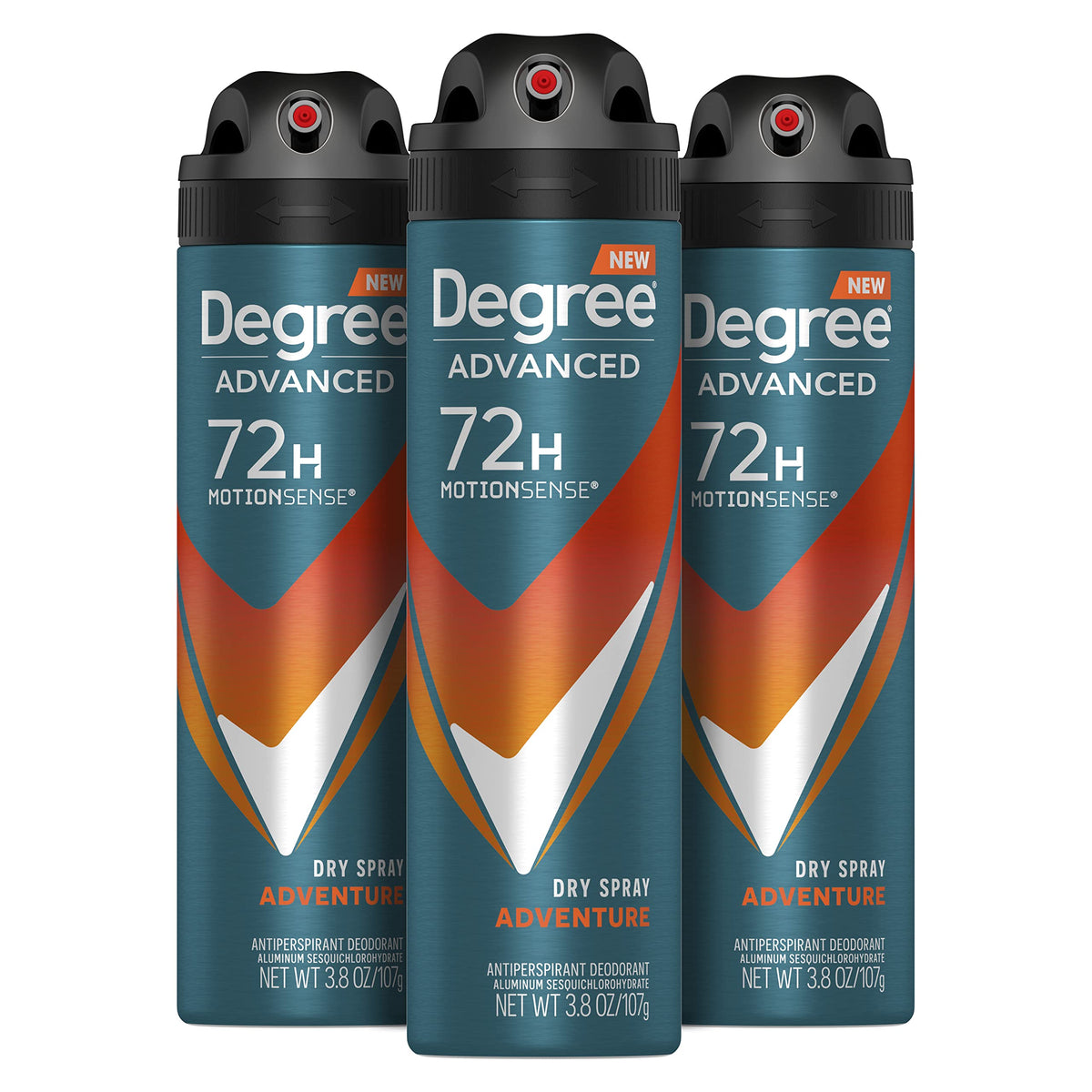 Degree Men Adventure desodorante seco en spray: protección para días activos y sin interrupciones.