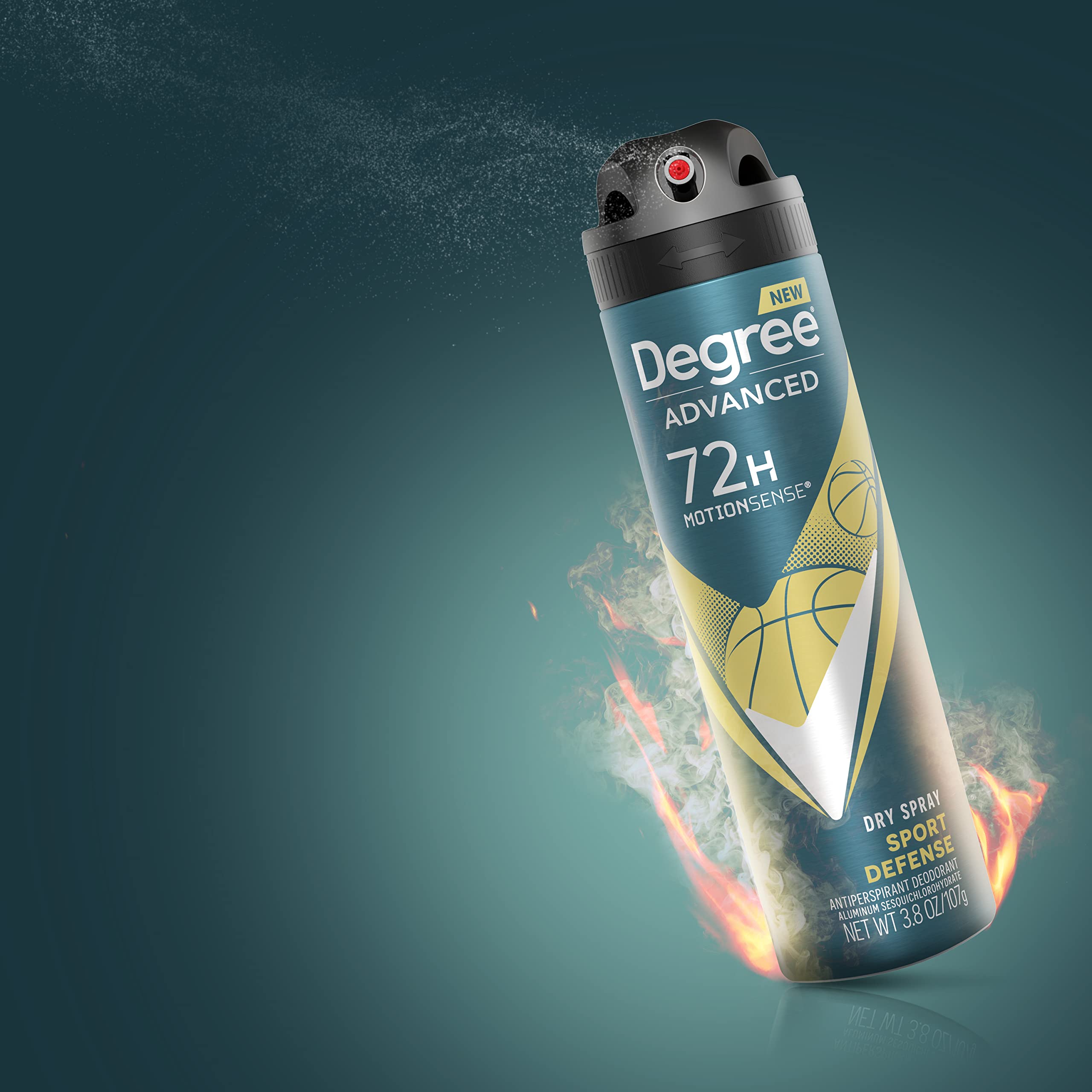 Degree desodorante en spray de 3.8 oz ideal para rutinas deportivas.