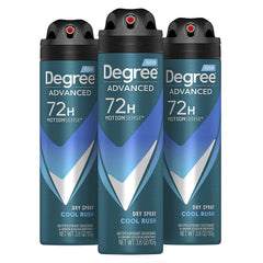 Degree Men Cool Rush: botella en spray para sensación fresca y seca.