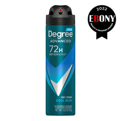 Degree Men Cool Rush: etiqueta y diseño deportivo en el envase.