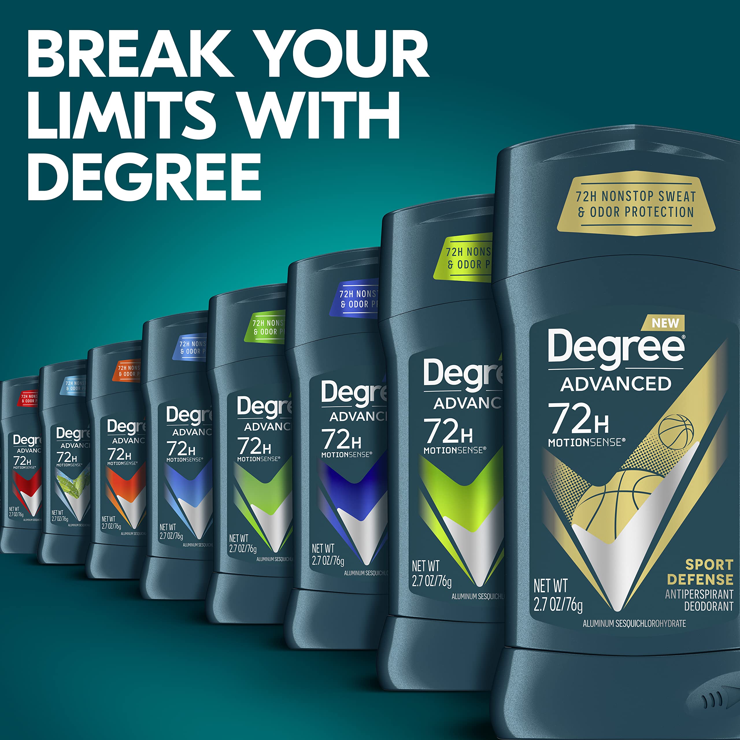Degree Men Advanced Sport Defense stick twist mechanism enables quick reapplication on the go
