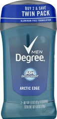 Close up of Arctic Edge deodorant with cool mint scent for freshness