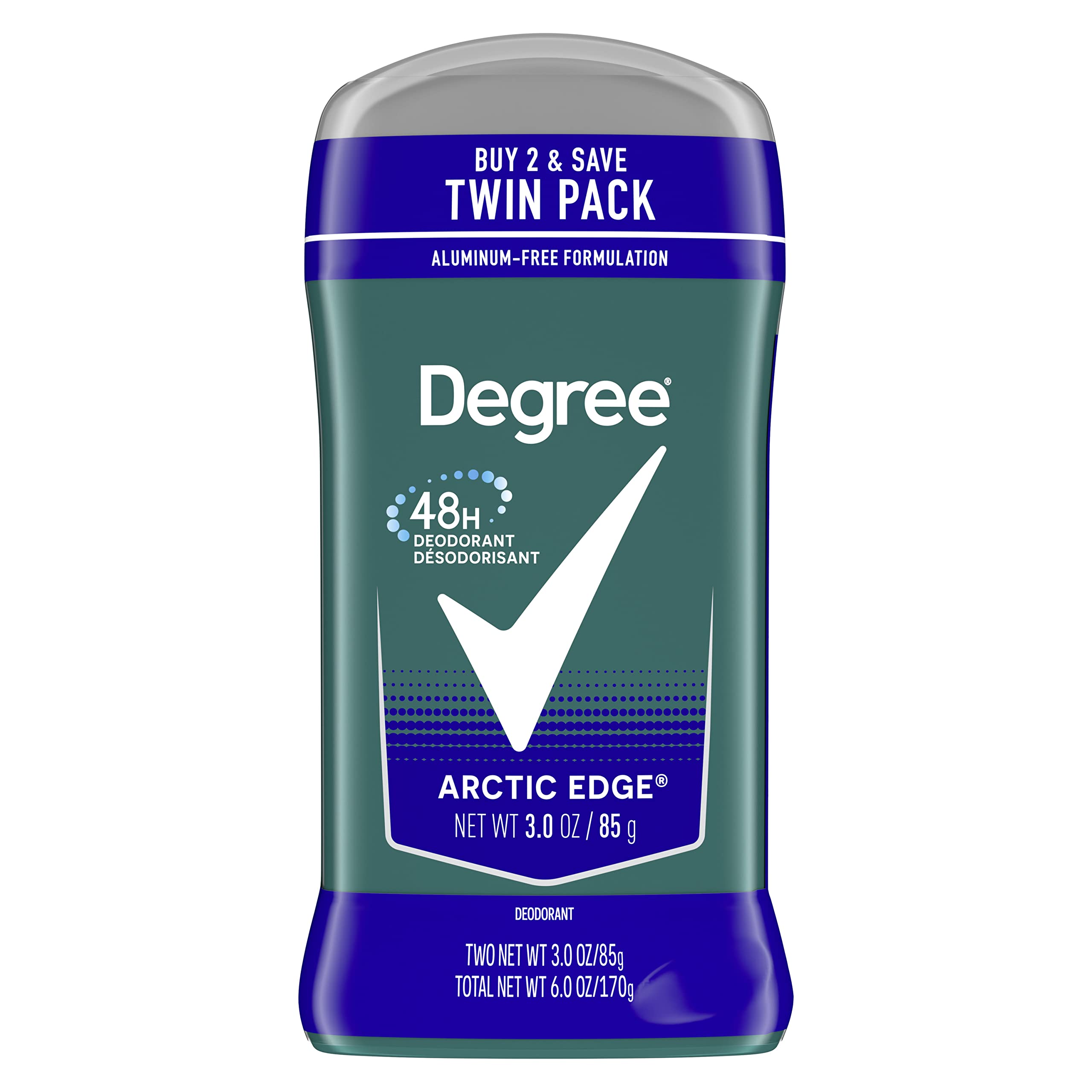 Degree Men Arctic Edge deodorant stick ready for 48-hour odor protection