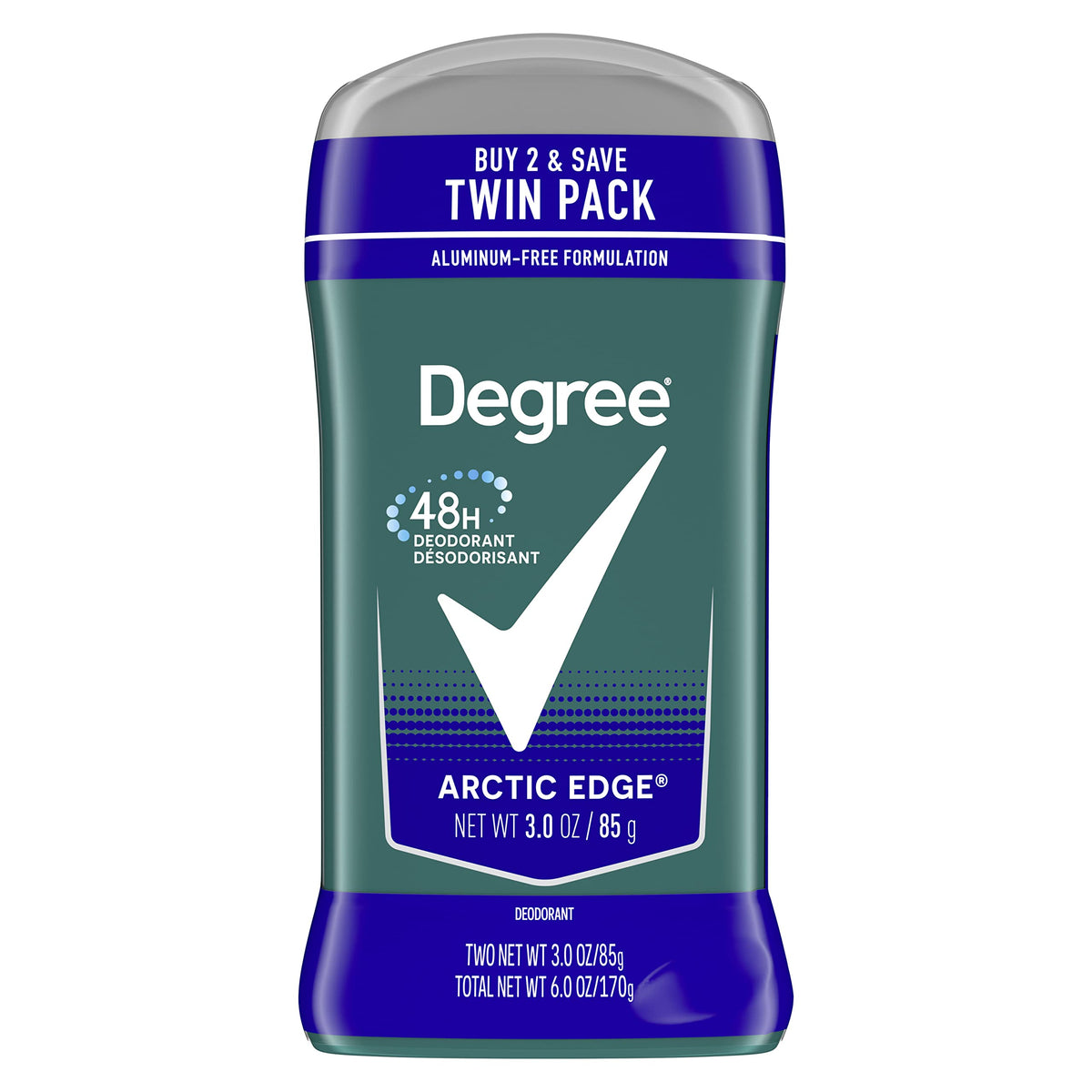 Degree Men Arctic Edge deodorant stick ready for 48-hour odor protection