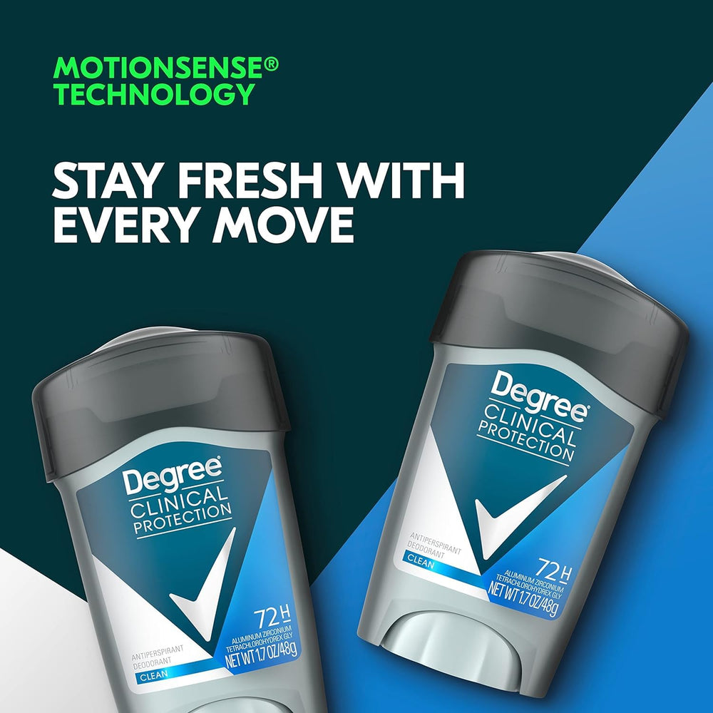 Degree Men Clean Clinical antiperspirant masculine scent for daily freshness