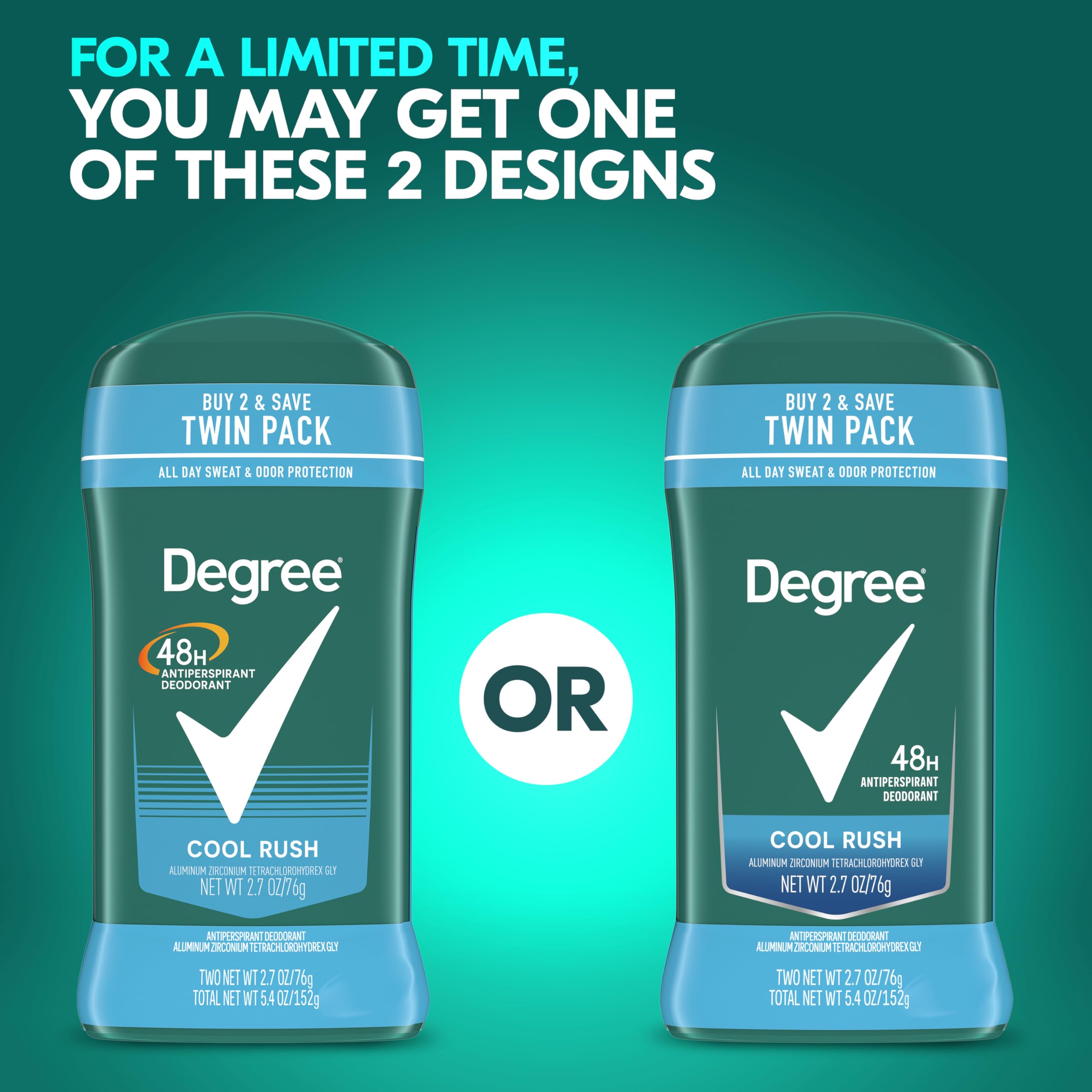 Degree Men Cool Rush arctic scent closeup suggests crisp freshness for starters