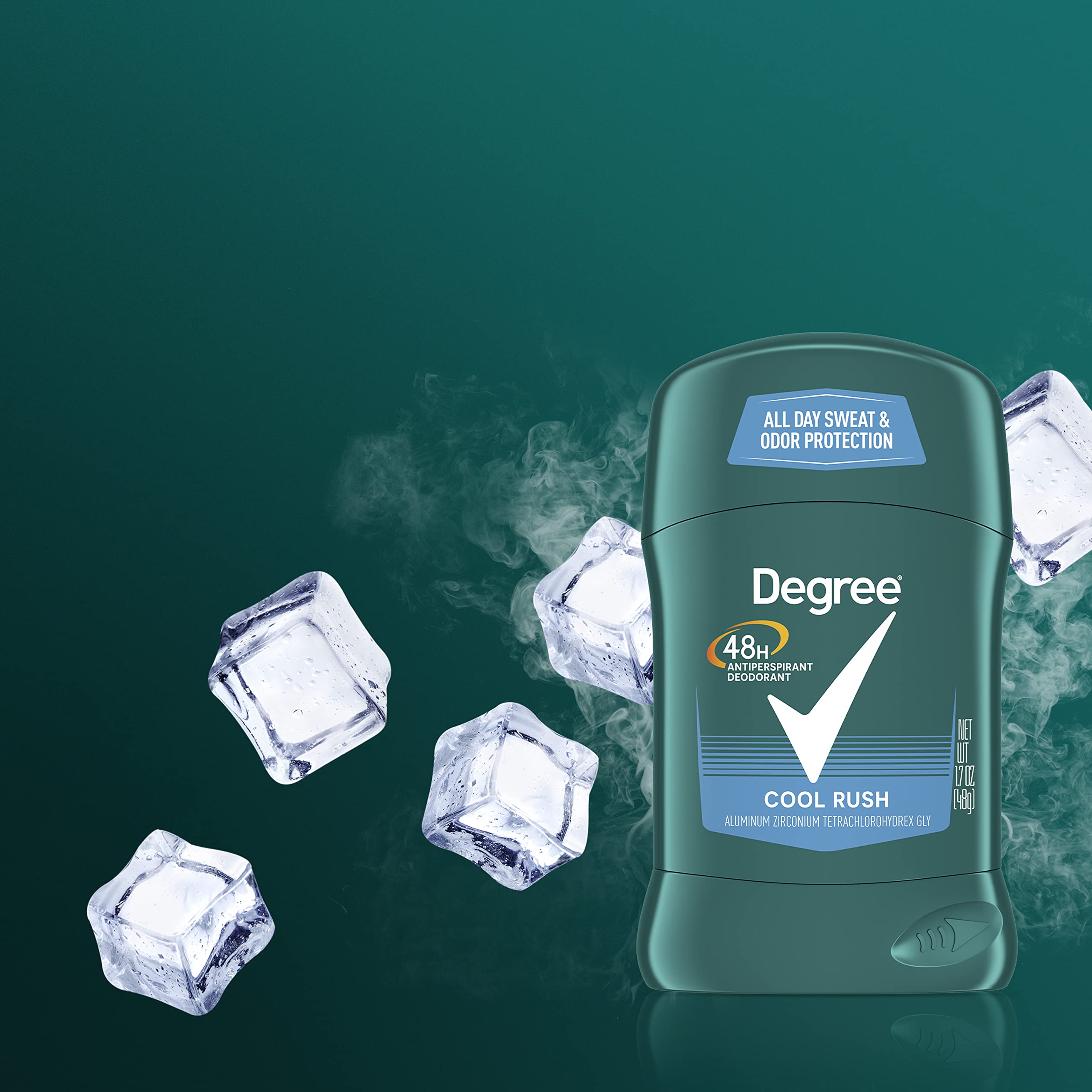 Degree Men Cool Rush dry feel upon application for quick dryness.