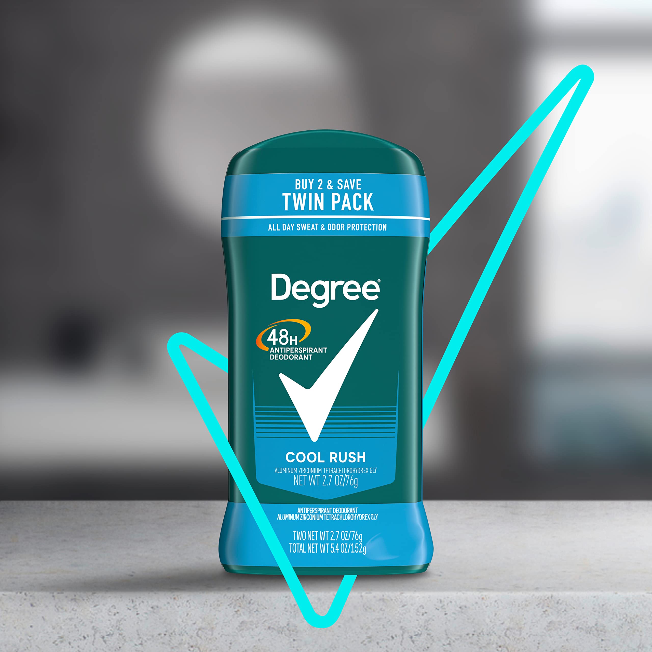 Degree Men Cool Rush movement-ready design supports an active lifestyle