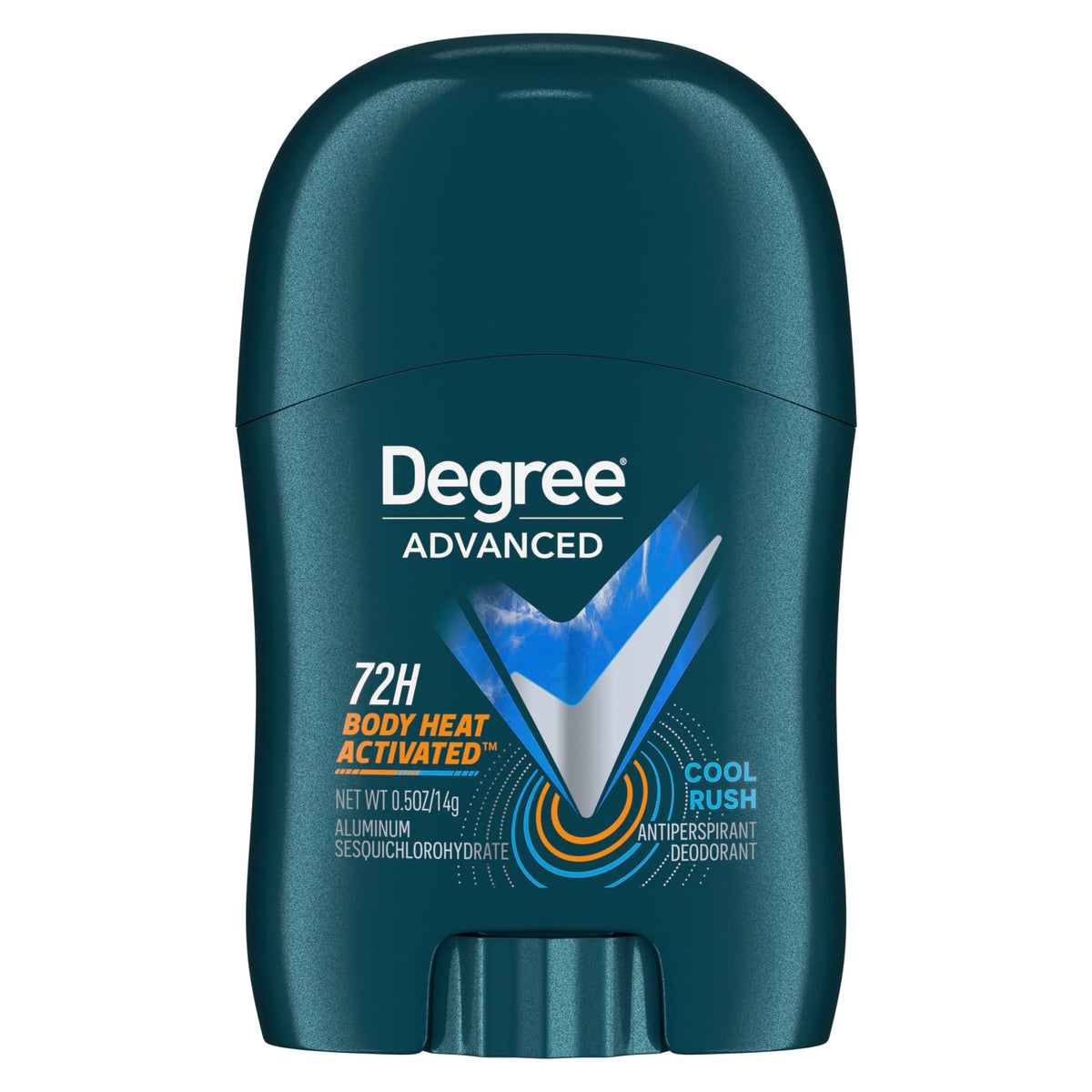Degree Men Cool Rush pack 36 sticks showing long-lasting protection and fresh confidence