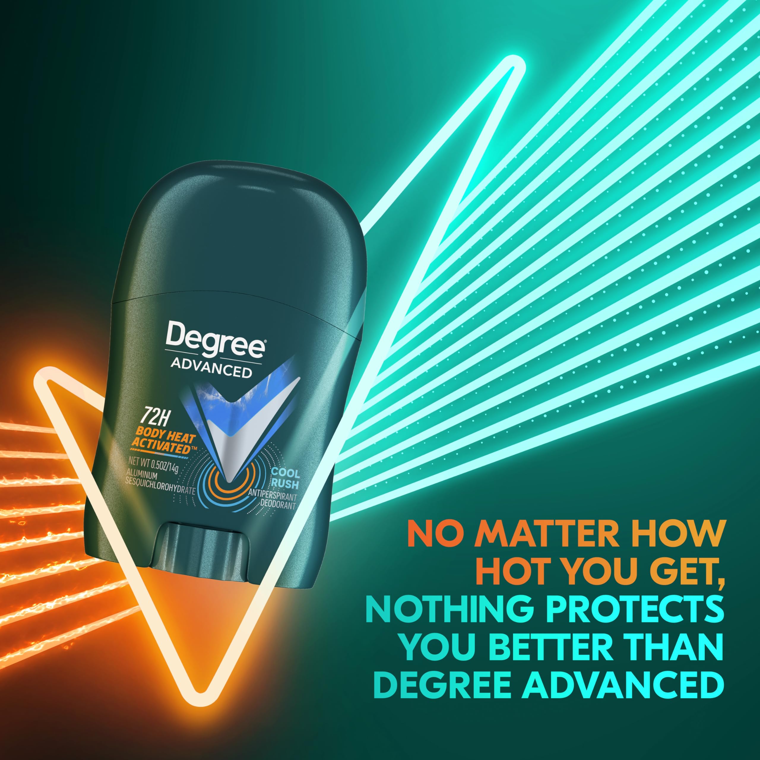 Degree Men Cool Rush pack display emphasizing bulk value and consistent protection
