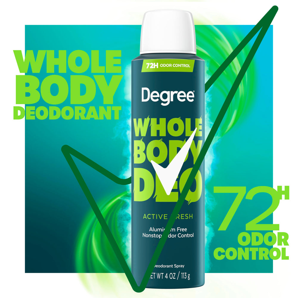 Degree Men desodorante corporal spray para el cuerpo, acabado fresco y uso diario.