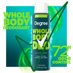 Degree Men desodorante corporal spray para el cuerpo, acabado fresco y uso diario.