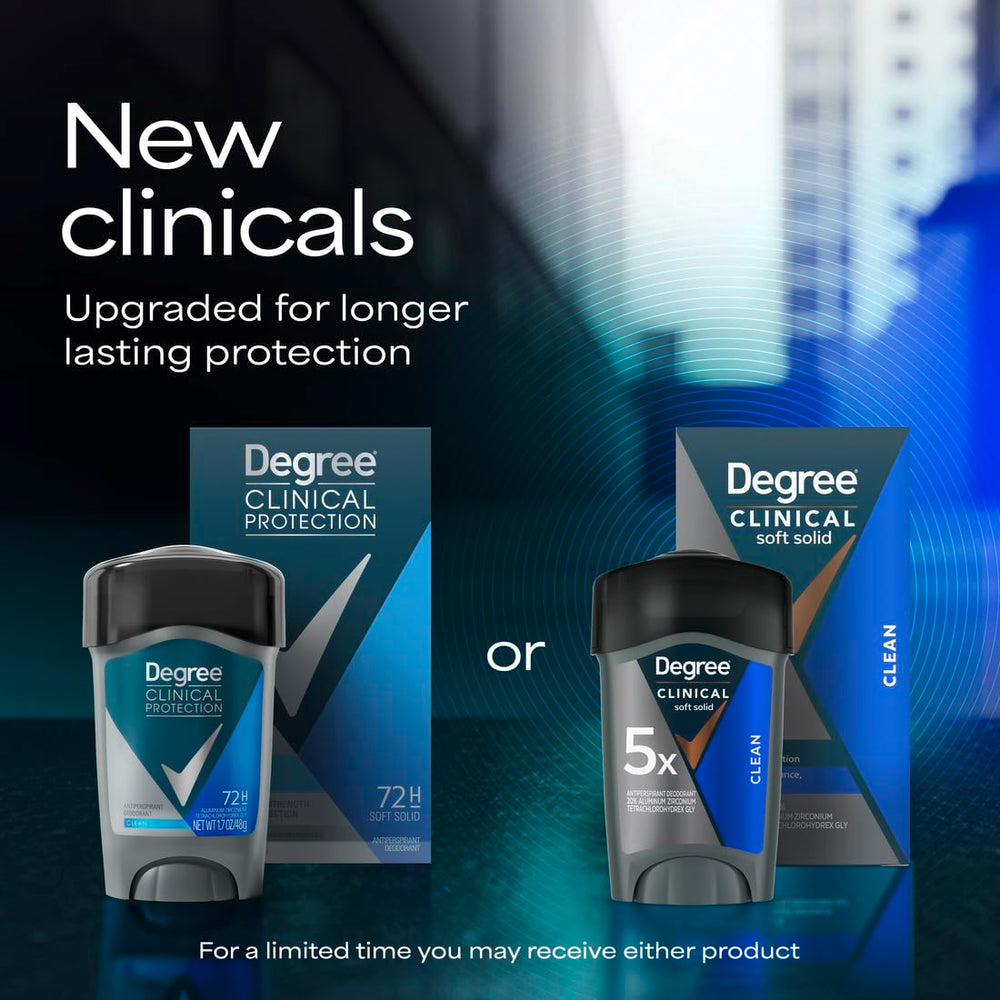 Envase compacto de Degree Men Clean, diseño práctico