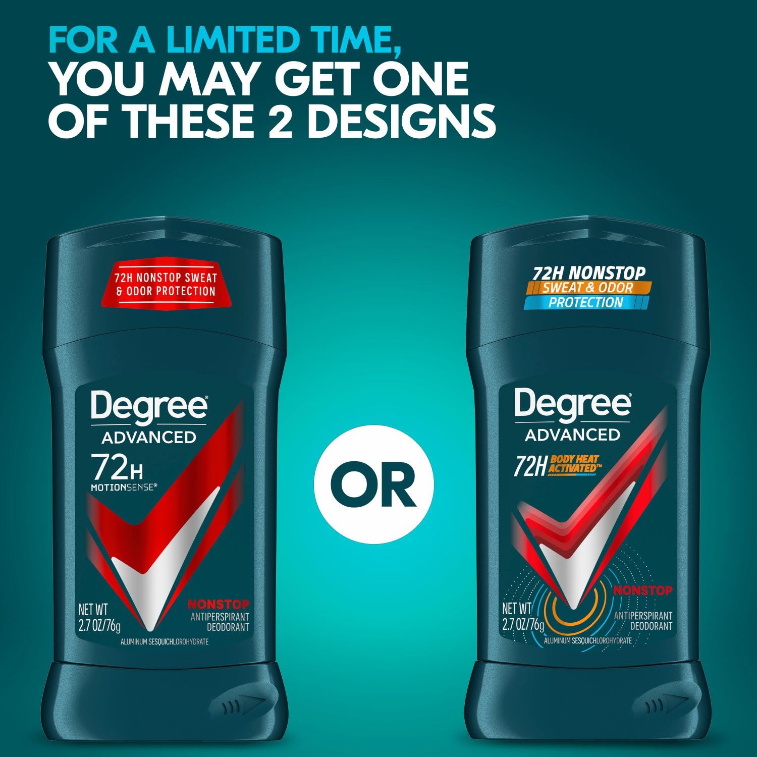 Aplicación de Degree Men Nonstop ofrece protección de 72 horas