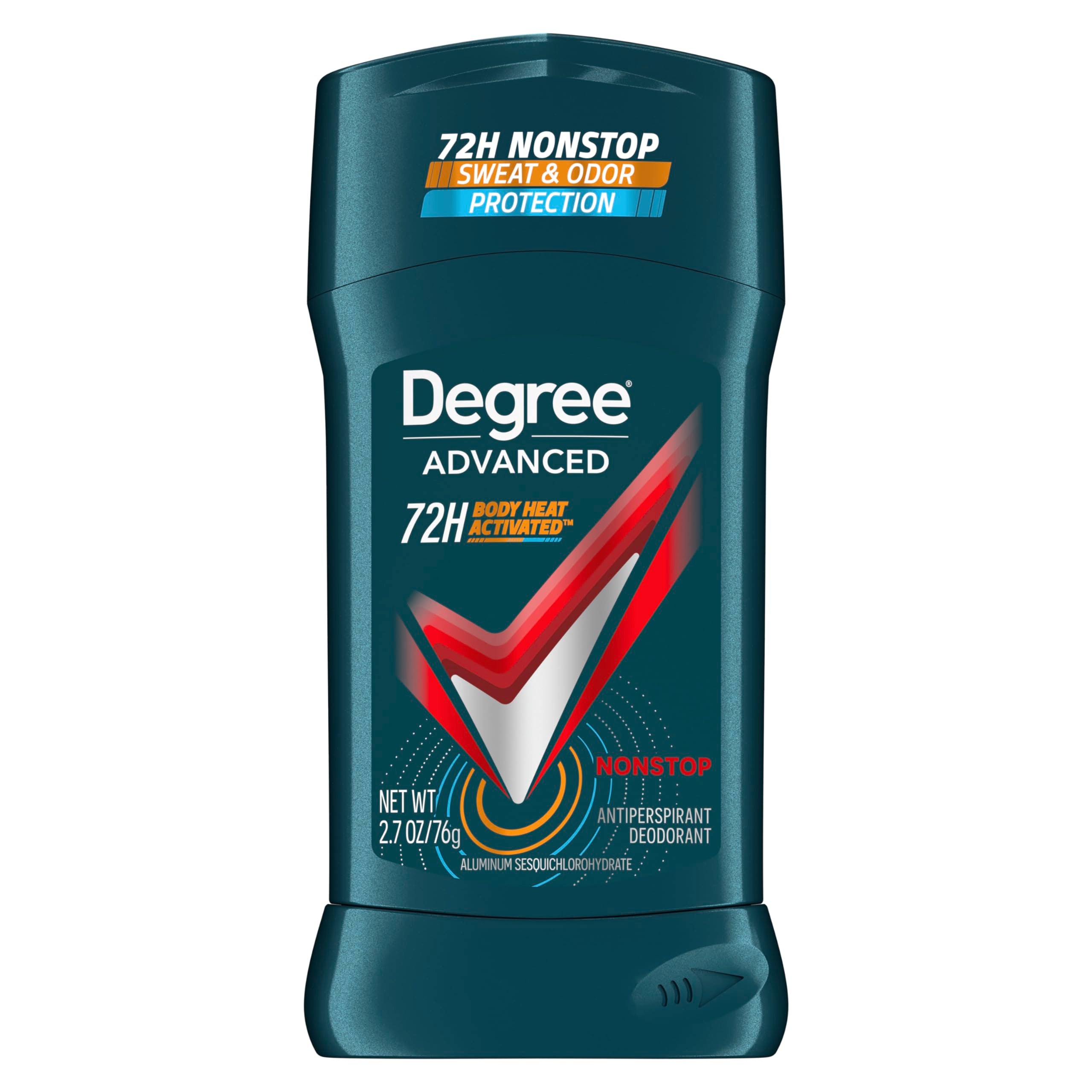 Degree Men Nonstop stick en uso diario para protección antitranspirante