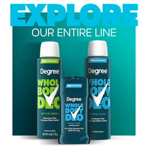 Degree Ocean Rush daily-use stick offers versatile odor defense anywhere.