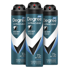 Degree Men UltraClear empaque del desodorante con protección para prendas oscuras.