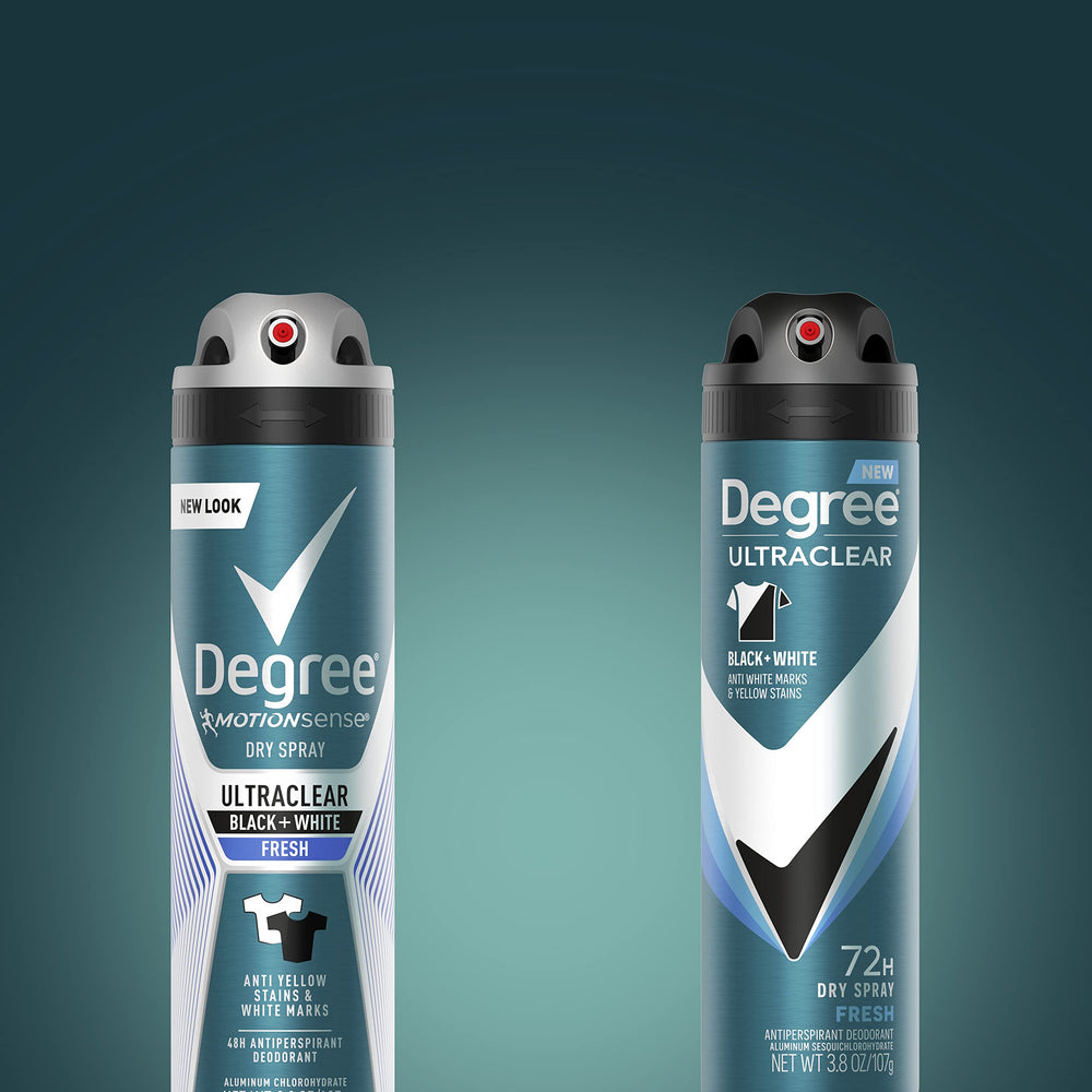 Degree Men UltraClear protección de manchas en prendas blancas.