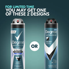 Degree Men UltraClear protección de manchas en ropa negra.