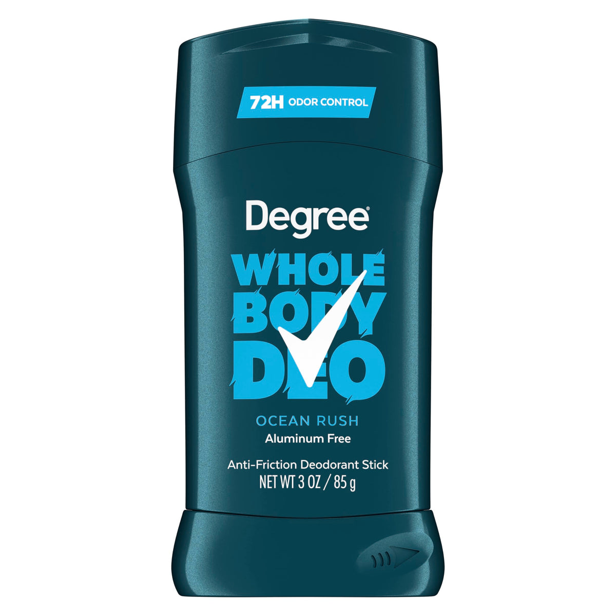 Degree Men Ocean Rush bottle shows clear glide and long-lasting odor protection.