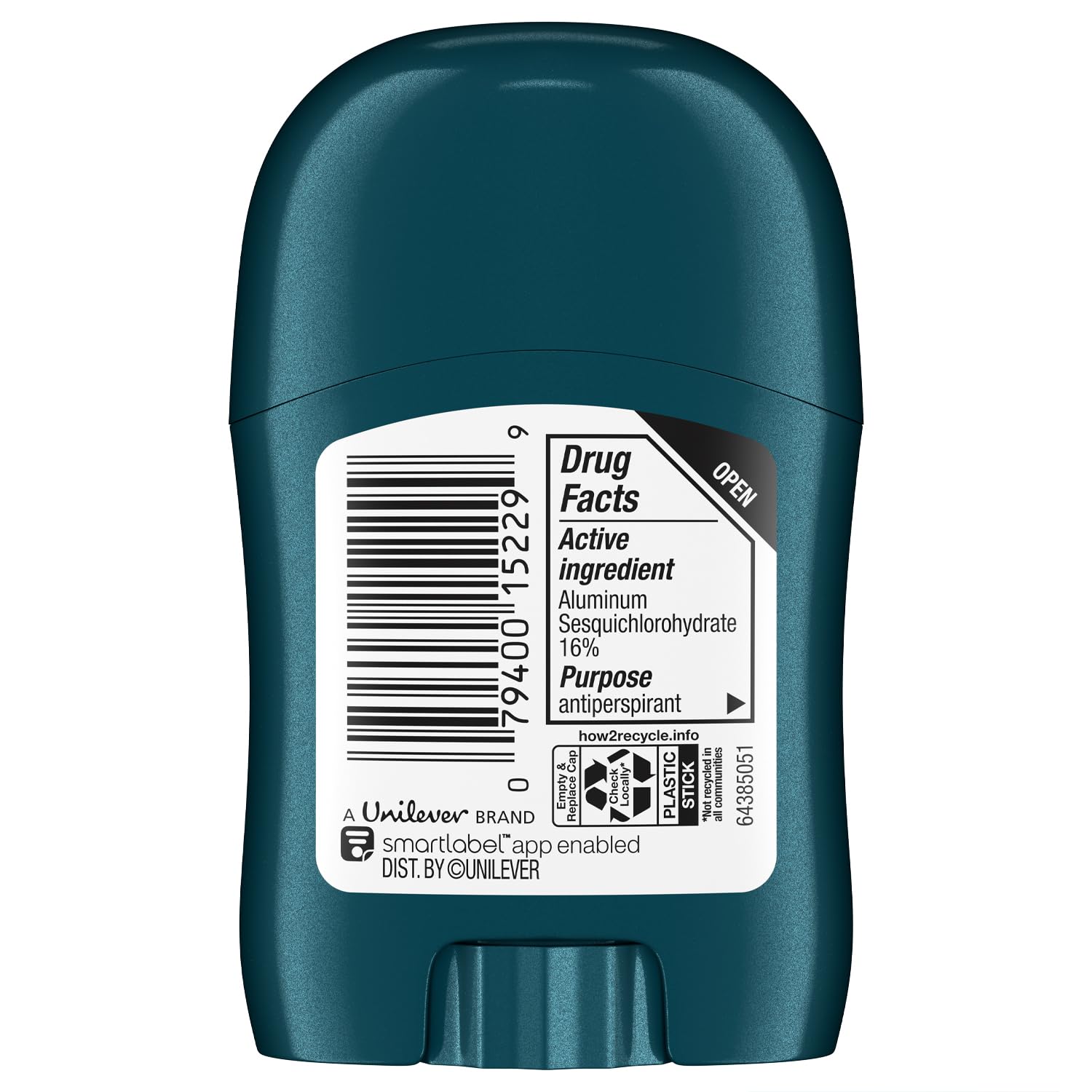 Degree Men's Cool Rush stick close-up for portable underarm protection.
