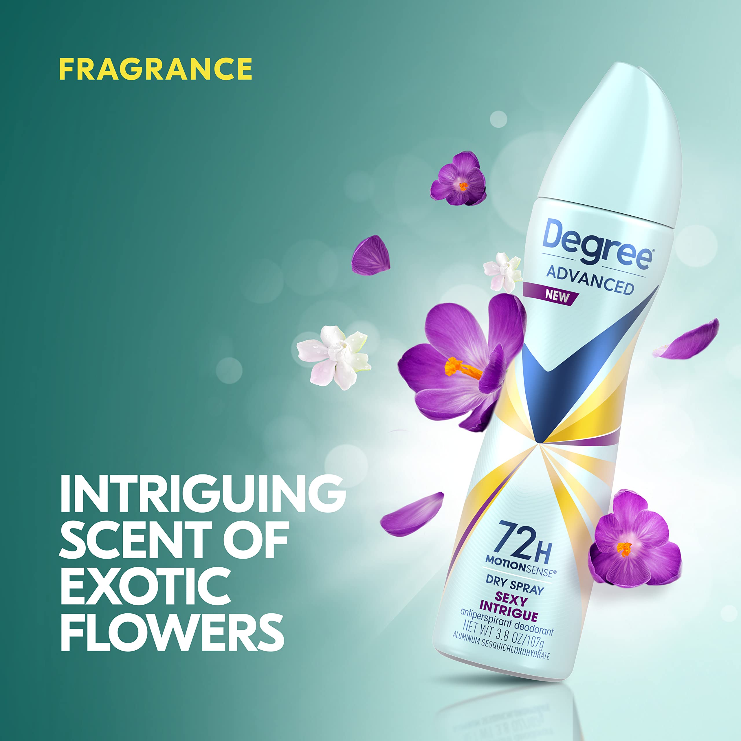 Degree Sexy Intrigue: vainilla Tahitiana y ámbar para una fragancia envolvente.