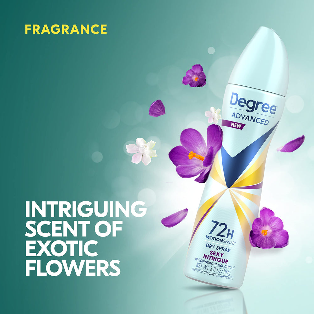 Degree Sexy Intrigue: vainilla Tahitiana y ámbar para una fragancia envolvente.