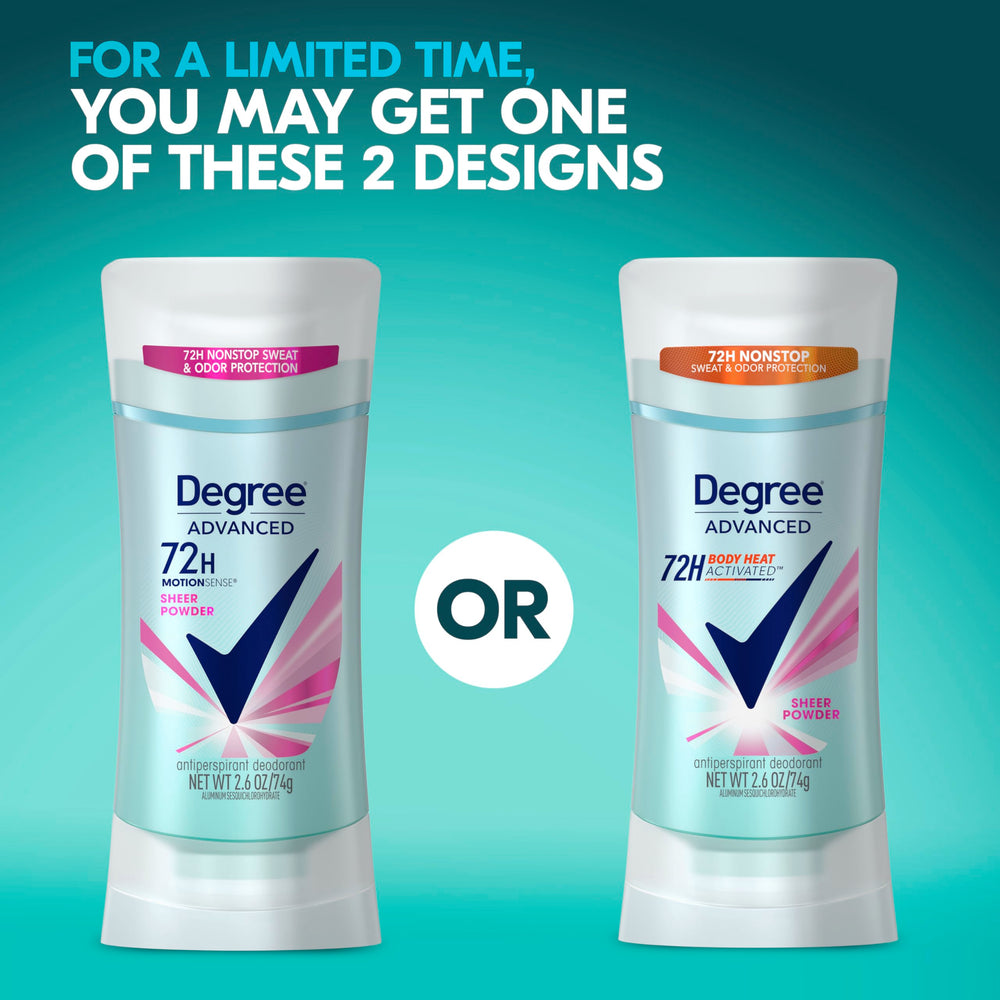 Degree Sheer Powder Advanced Protection fragrance burst hints at tropical notes.