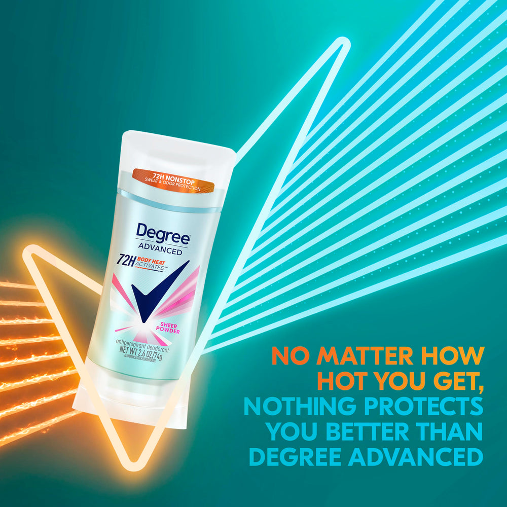 Degree Sheer Powder Advanced Protection packaging recycling close-up.