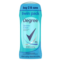 Degree Shower Clean bottle front view signaling up to 48-hour protection