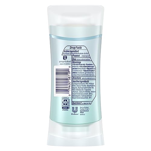 Degree UltraClear Black+White deodorant stick showing anti-yellow stain technology.