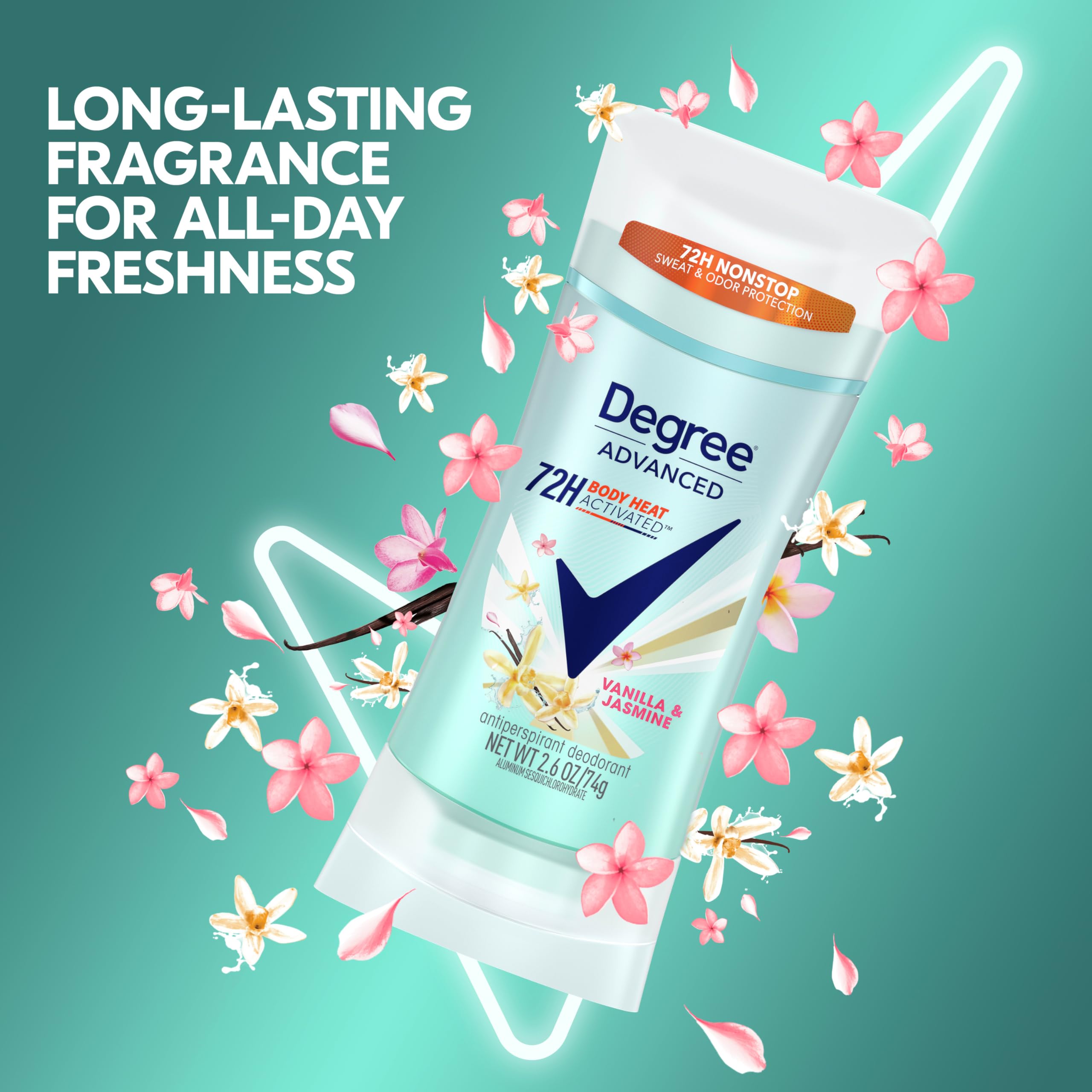 Degree Vanilla Jasmine fragrance swirl conveys a soft warm aroma with every move.