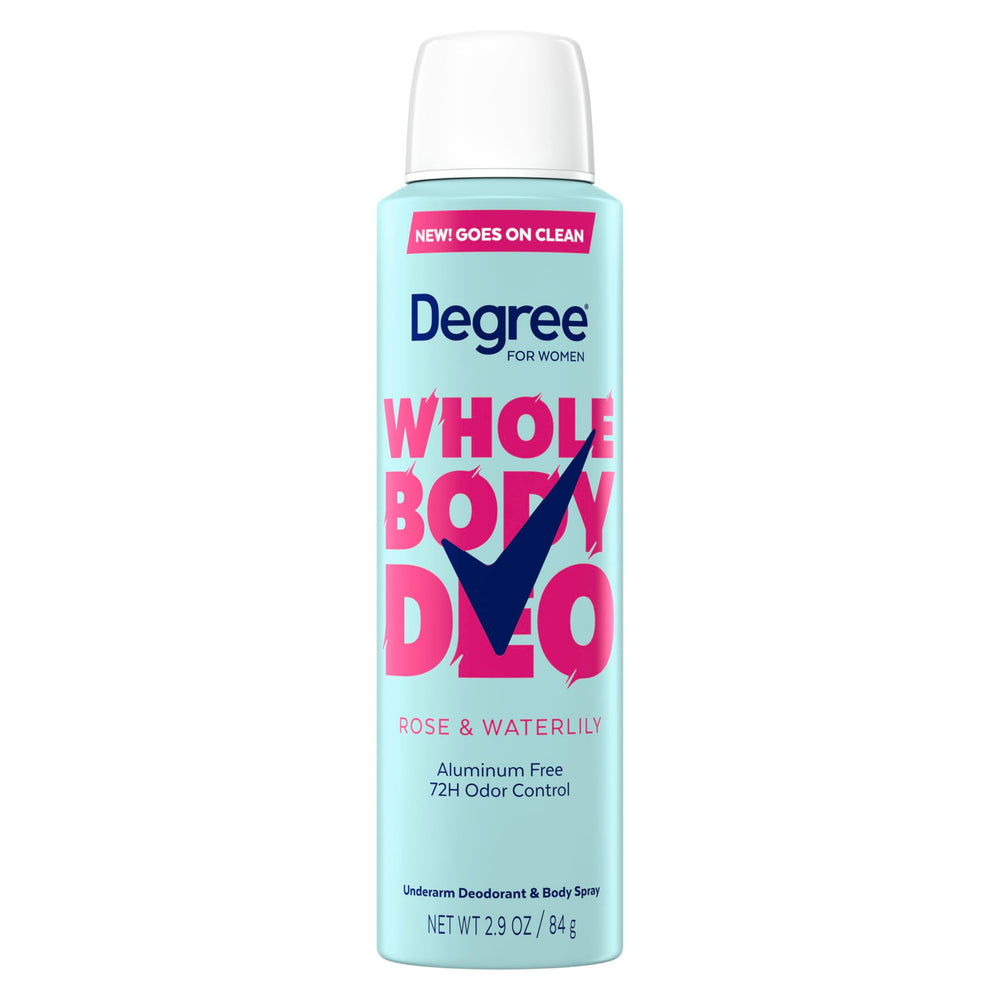 Degree Women Deodorant Spray with rose and waterlily scent for all-day freshness